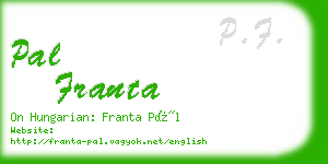 pal franta business card